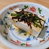 大葉と塩昆布の冷奴